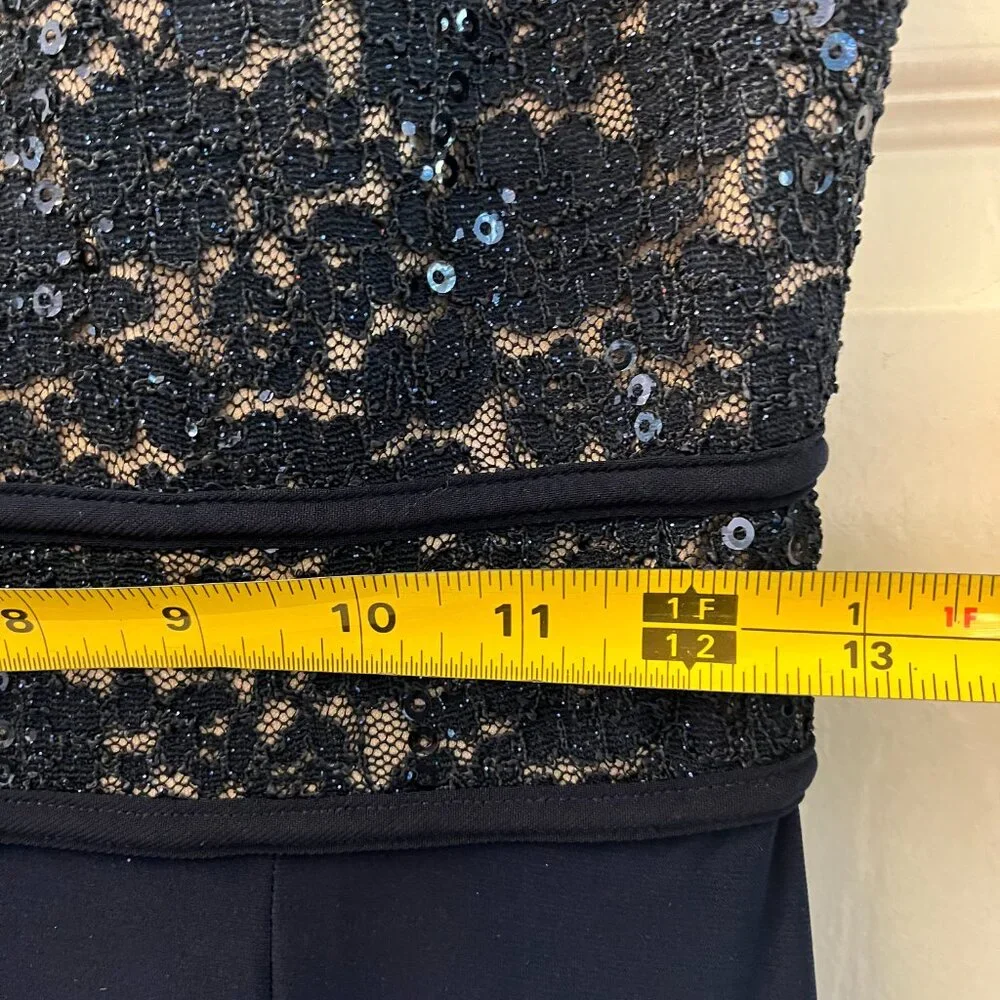 Formal evening Dress-Nightway Navy Blue Dress-Size 6 - Picture 8 of 9